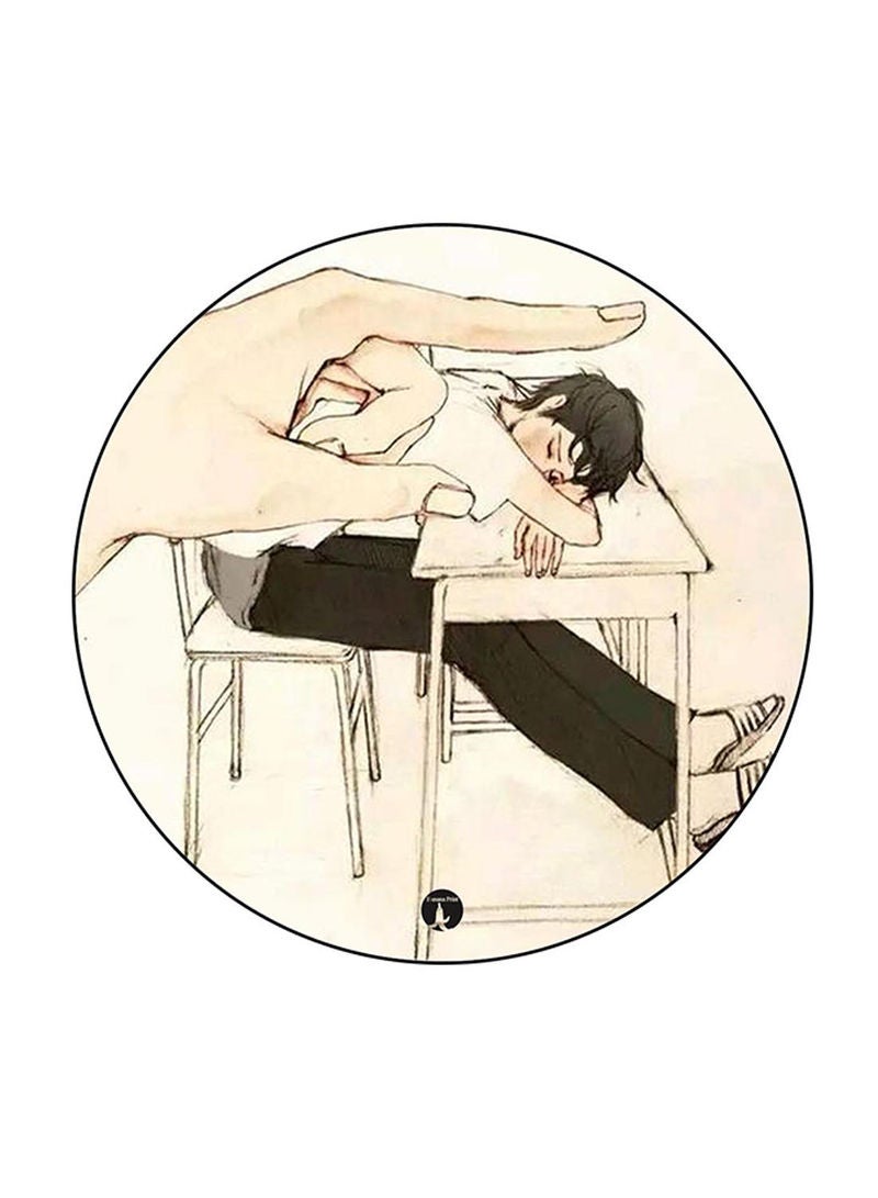 RKN Boy Printed Mouse Pad Round  Multicolour