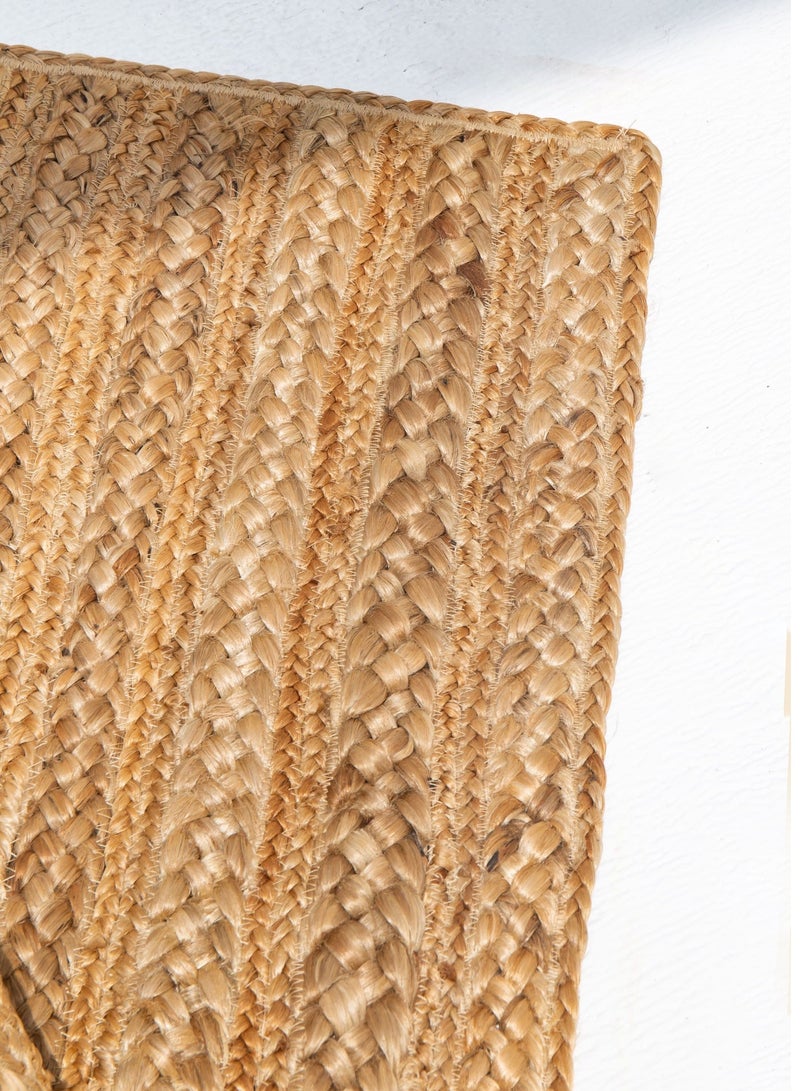 رمشة سجادة مضفرة من الجوت سجادة مستطيلة ذات لون طبيعي للمنزل خارج الباب BR-021 - Image 3