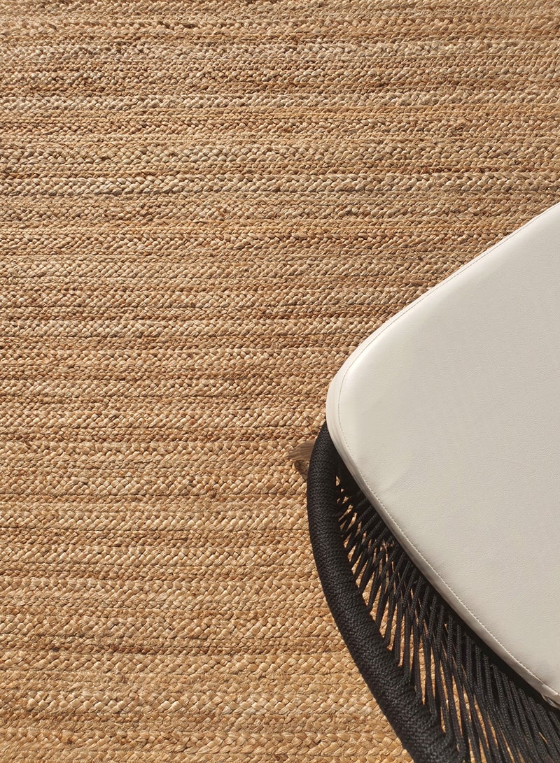 رمشة سجادة مضفرة من الجوت سجادة مستطيلة ذات لون طبيعي للمنزل خارج الباب BR-021 - Image 4