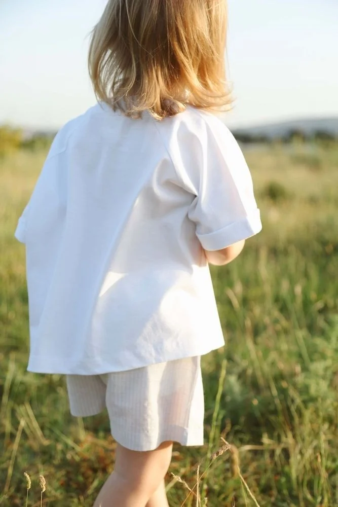 Ohlala Koala White Oversize T-Shirt and Shorts Set