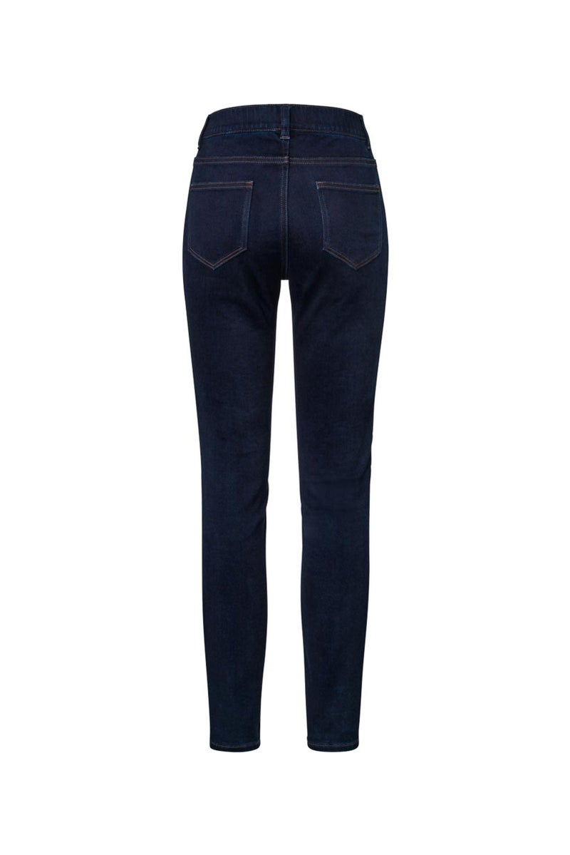 Tchibo Women Regular Fit Plain Stretchable Denim, Navy - Image 4