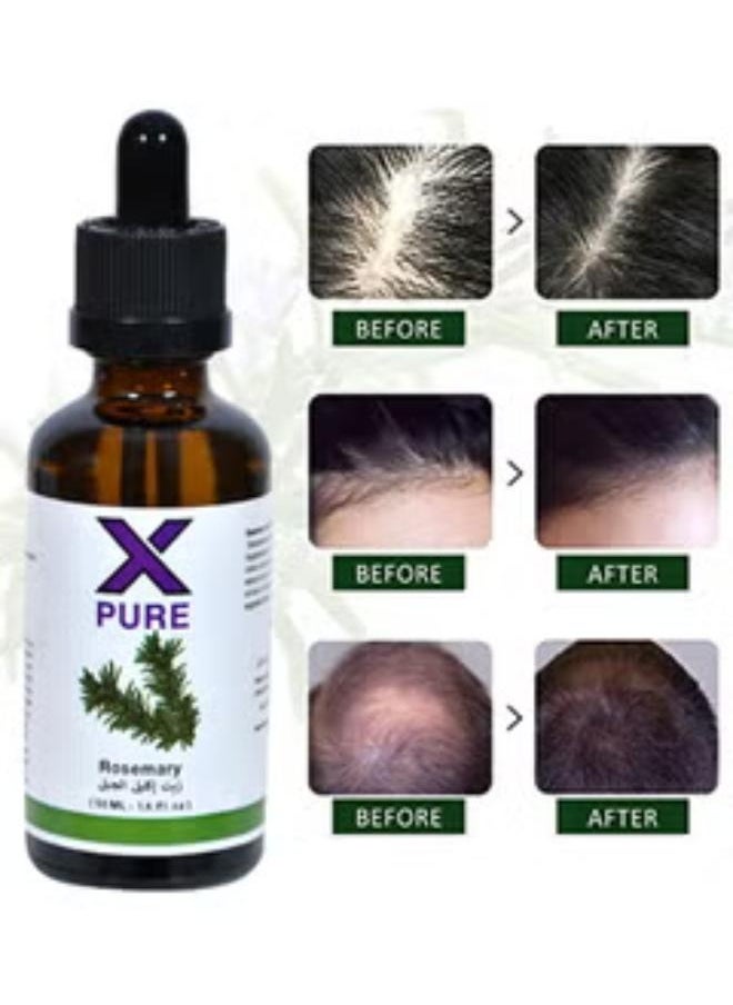 X PURE - Rosemary Mint Scalp & Hair Strengthening Oil 50 ml - Image 1