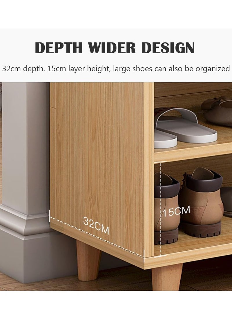 CityRiya-Long Shoe Bench, Shoe Rack Organizer for Closet, 90*32*37 cm Shoe Shelf for Storage, Shoe Cabinet, Entryway Shoe Bench, Shoe Storage Rack, Home Shoe Organizer for Entryway Hallway Bedroom Living Room  - Image 5