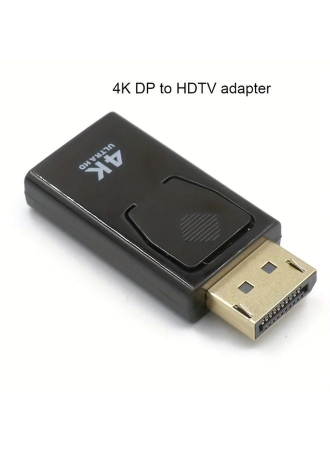 Black DisplayPort to DVI Adapter 4K HDTV USB Powered for Projectors Computers TVs - Image 2