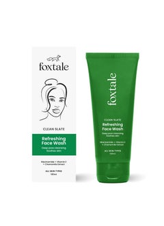 foxtale Refreshing Face Wash For Deep Cleansing With Niacinamide, Hydrates & Brightens, Non-Drying Cleanser For Glowing Skin, Men & Women, For All Skin Types - 100 Ml  - Image 1