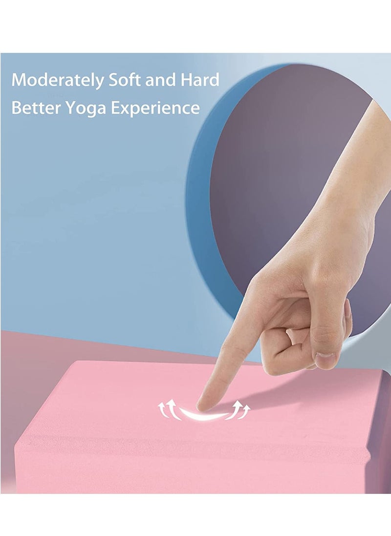WENBO - Set of 2 Yoga Blocks EVA Foam High Density Non Slip Yoga Bricks For Meditation Balance Exercise - Image 1