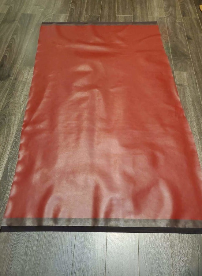 NAT LEATHERS جلود NAT | جلد صناعي ناعم باللون الأحمر الداكن (معتمد من بيتا) | 1 ياردة (36 بوصة × 54 بوصة) مقطوع بالياردة | جلد صناعي ناعم نابا بسماكة 0.9 مم | 36"x54" - Image 2
