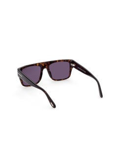 TOM FORD نظارات شمسية للرجال بشكل مستطيل من الأسيتات FT090752E55 حجم العدسة: 55 ملليمتر - داكن هافانا  - Image 5