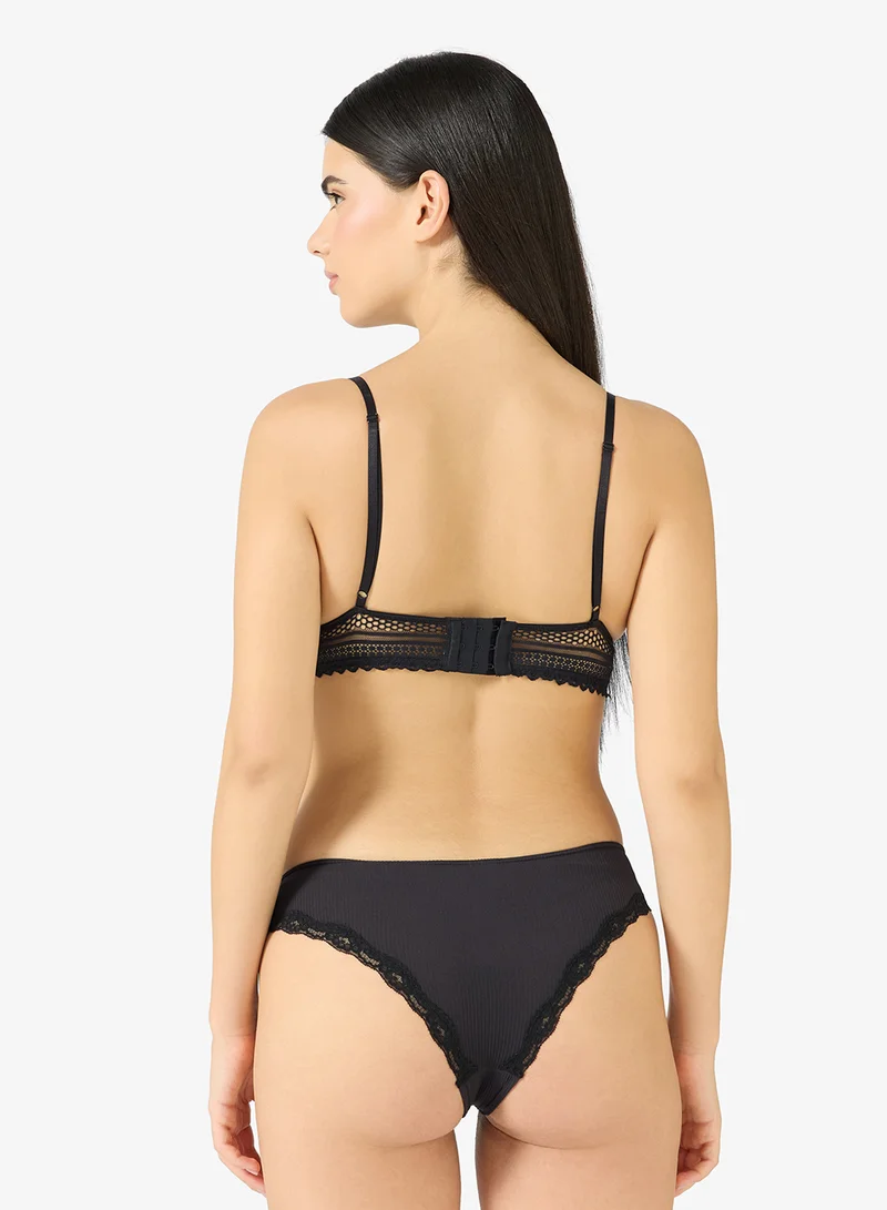 hunkemoller  Lace Detail High Waist Cheekini for Women | Best Price UAE