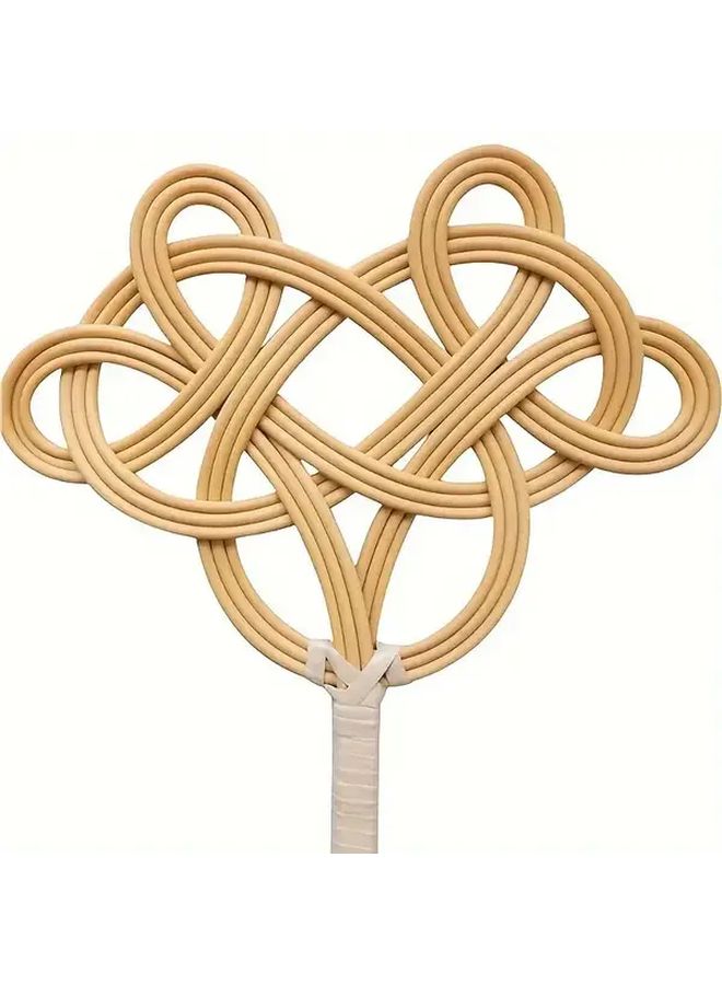 2 Pieces Rattan Look Handheld Broom Set PVC Woven Dusting Broom for Home Cleaning - Image 3