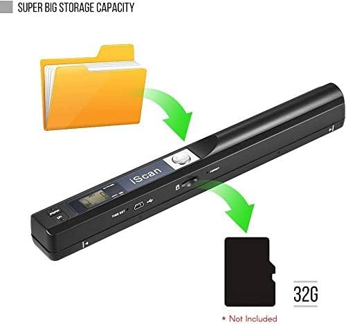 MICROWARE Portable Scanner iSCAN 900 DPI A4 Document Scanner Handheld for Business, Photo, Picture, Receipts, Books, JPG/PDF Format Selection, Support Micro SD (Not Included) - Image 2