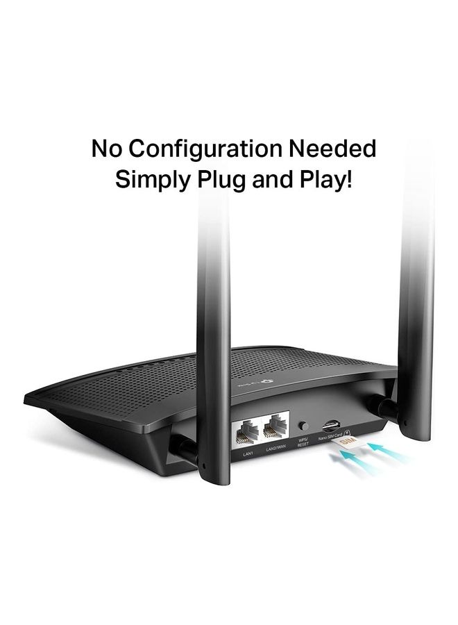 تي بي لينك TL-MR100 300 ميجابت في الثانية 2.4 جيجا هرتز لاسلكي N 4G LTE، Wi-Fi N300، التوصيل والتشغيل، أدوات الرقابة الأبوية، شبكة الضيوف، مع فتحة بطاقة SIM صغيرة، موجه WiFi - Image 4