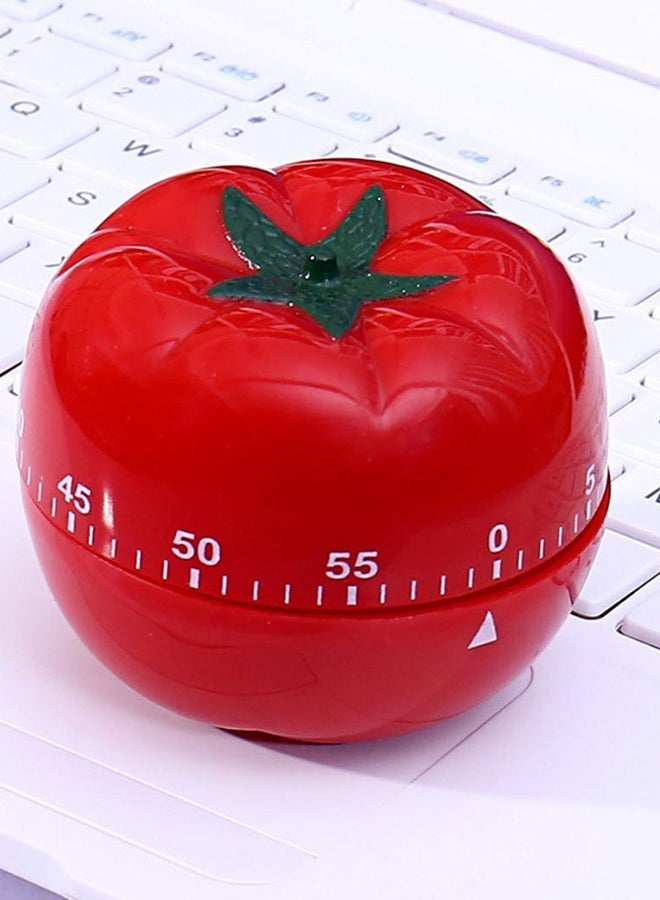 Tomato Shaped Mechanical Timer Red 7x7x6centimeter - Image 2
