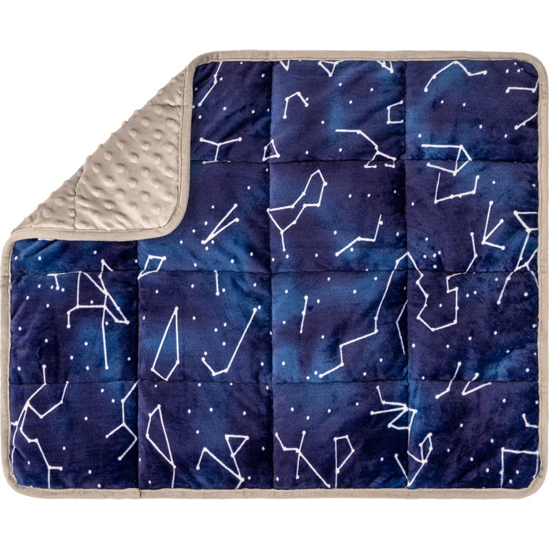 Florensi Weighted Lap Pad - 20 x 23 in, 7 lb, Blue Constellations, Focus & Calm with Sensory Blanket, Portable Travel & Cooling Blanket, Durable & Washable Weighted Pad - Image 1