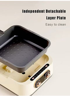 LAC Deep High-Capacity Electric Baking Pan, 2.8L, 1800W, 10-in-1, Multi-Functional – Frying, Baking, Boiling, Steaming, Grilling, Roasting.  - Image 2