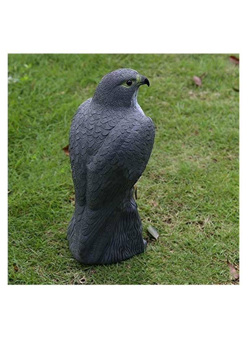 Bird Scarecrow Fake Horned Hawk Decoy, Bird Repellent Garden Protectors, Natural Enemy Pest Deterrent Scarecrow, Garden Statue Cat and Bird Repeller Outdoor Garden Pond Decoration