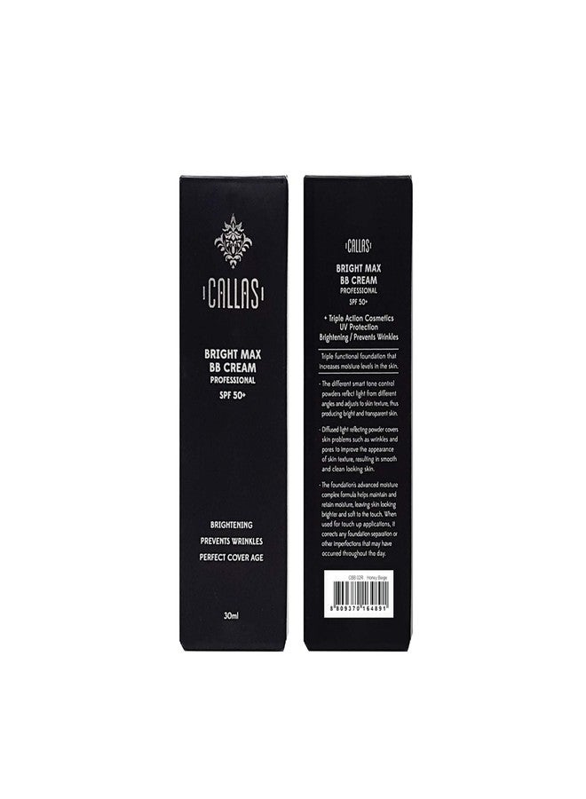 Callas Bright Max BB Cream Professional SPF50+ (CBB02R Honey Beige) - Image 2
