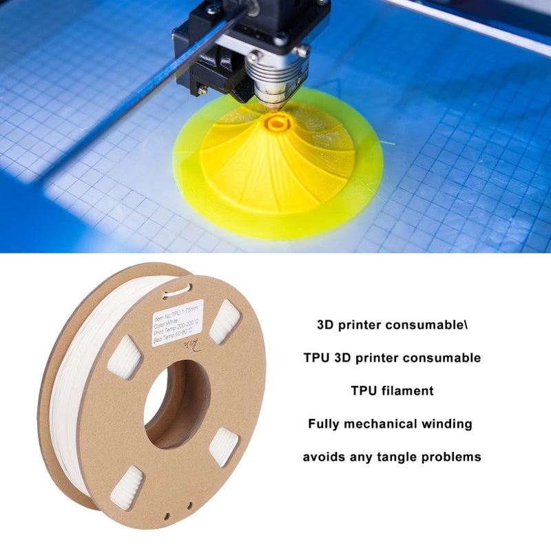 خيوط طابعة ثلاثية الأبعاد مرنة من TPU مقاس 1.75 مم، صلابة 95A، للأجهزة القابلة للارتداء والطائرات بدون طالب وأغطية الهواتف - Image 4