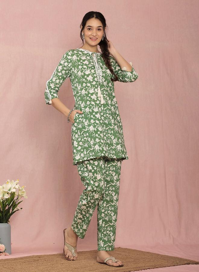 KASYA Women Cotton Floral Print Top and Pants Co-ords - Image 2