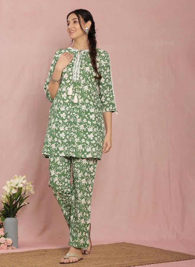 KASYA Women Cotton Floral Print Top and Pants Co-ords - Image 3