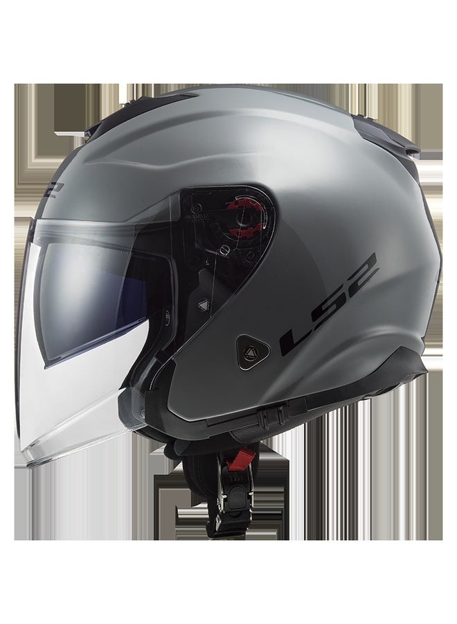 LS2 INFINITY II Open Face Touring Helmet Nardo Grey Size S | Jet Helmet with Sun Visor - Image 1