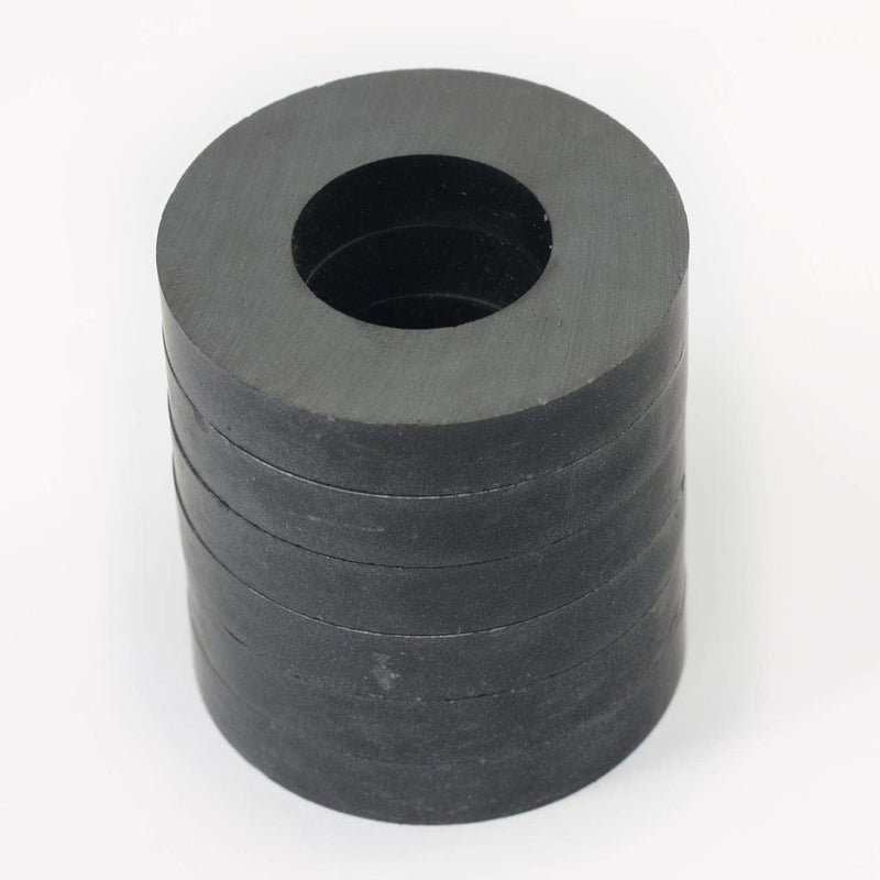 CMS Magnetics® Grade 8 Ceramic Ring Magnet, OD 45 mm x ID 22mm x 8 mm. 6 Pack - Image 5