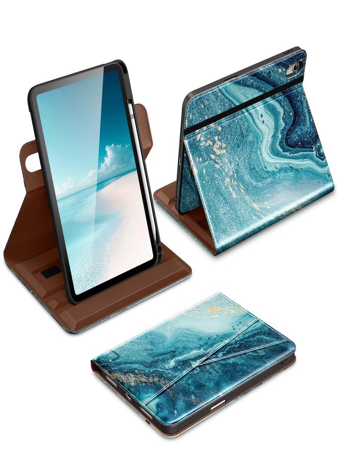DTTO for iPad A16 Case, iPad 11th / 10th Generation Case (2025/2022), 360 Degree Rotating Premium Leather Folio Stand Cover with Pencil Holder, Sandy Wave - Image 1