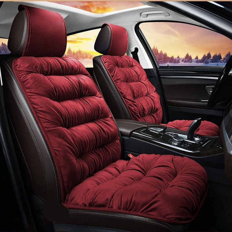 comfrt Cushioned Car Seat Cover - [2023 New] Anti-Slip Auto Seat Cover Pad - Soft Comfortable (Wine Red) - Image 1
