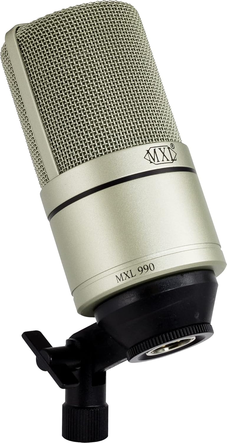 MXL 990/991 Large and Small Diaphragm Condenser Microphone Bundle Project/Home Studio Recording | XLR | Cardiod (Champagne) - Image 4