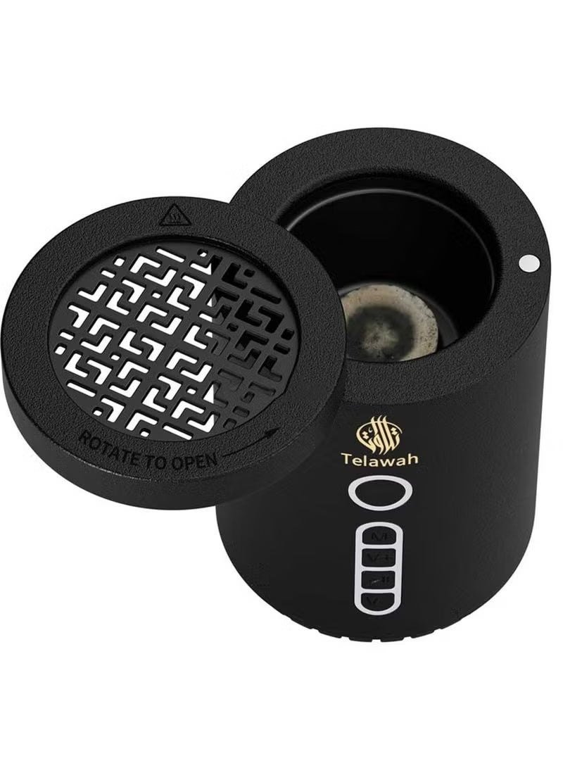 Telawah Portable Electric Bakhoor Burner with Quran Speaker, 2000mAh USB Rechargeable Bakhoor Incense Burner for Home Office and Car - Image 4