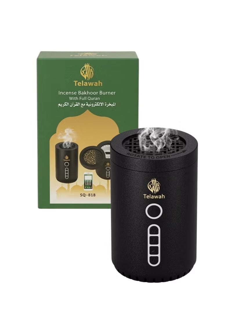 Telawah Portable Electric Bakhoor Burner with Quran Speaker, 2000mAh USB Rechargeable Bakhoor Incense Burner for Home Office and Car - Image 5