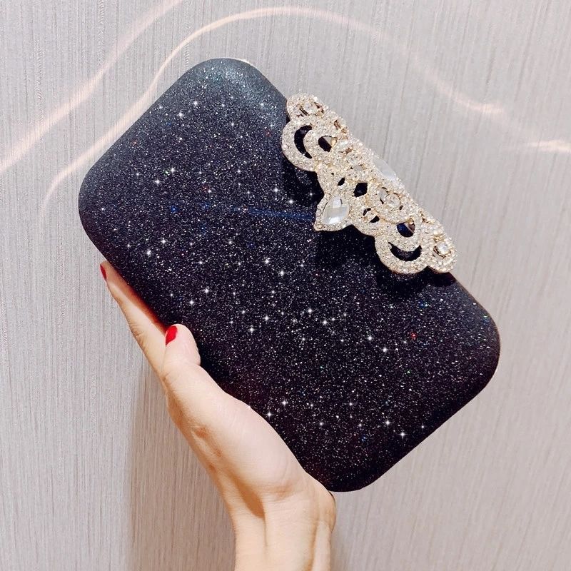 Sale Sale Vintage Crown Rhinestone Handmade Bag Dress Bag Evening Bag Handbag - Image 2