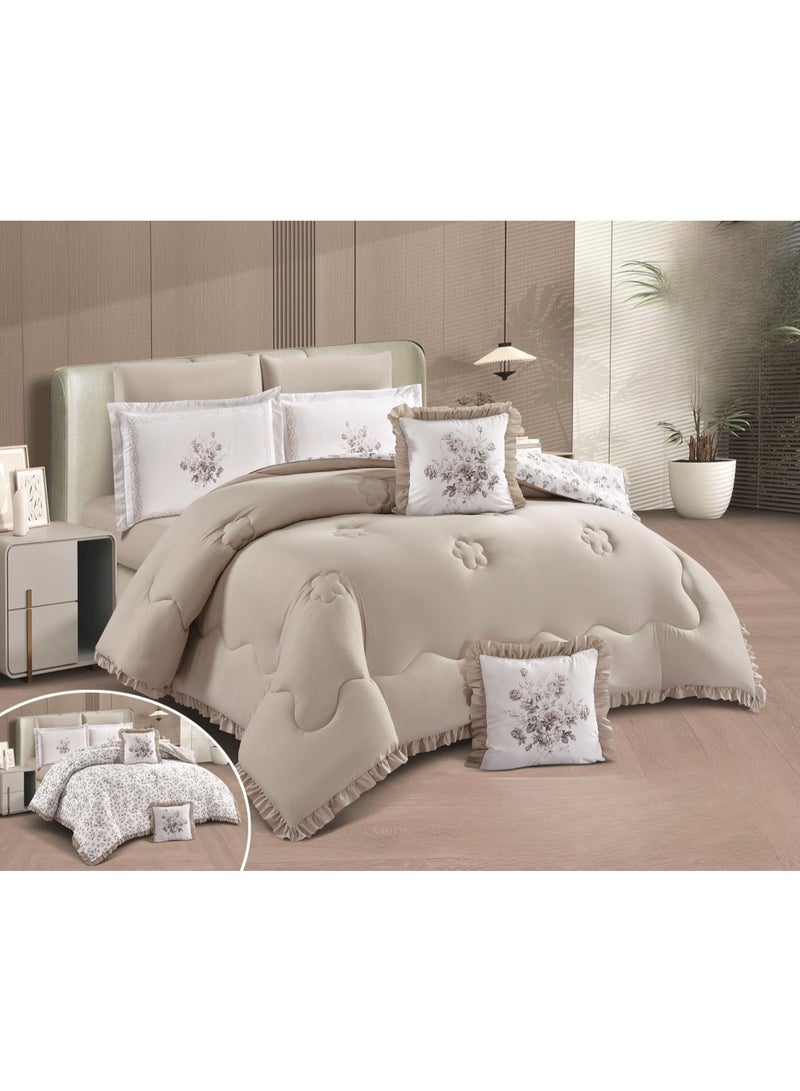 مفرش دانا نفرين نضام وجهين 8قطع صيفي فاخر