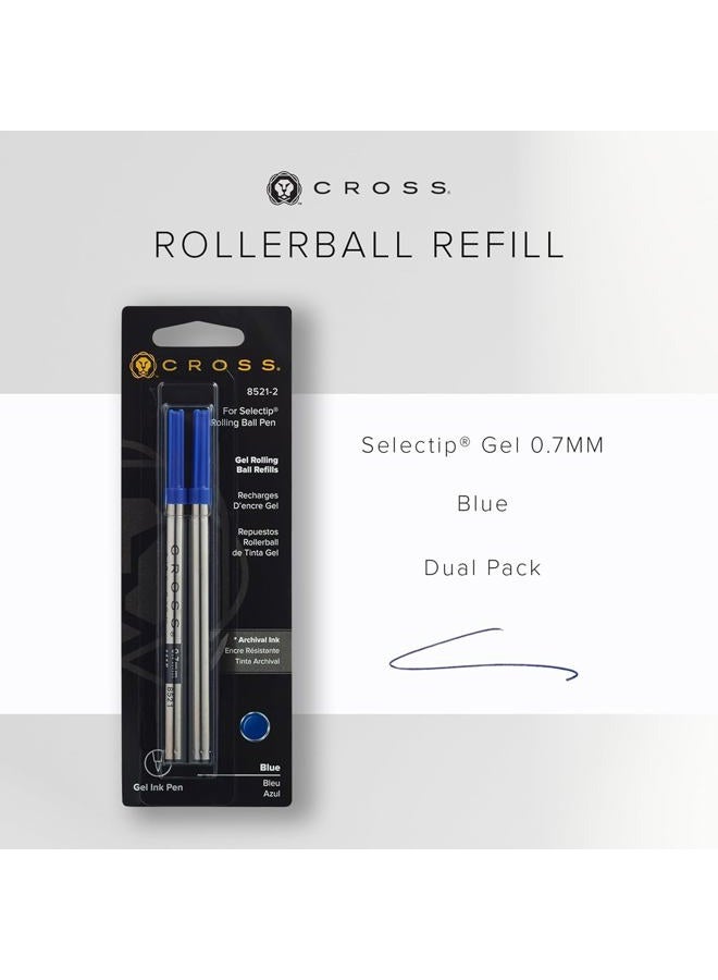 Cross Selectip Gel Rollingball Pen Refill - Pack of 2, Blue - Image 2