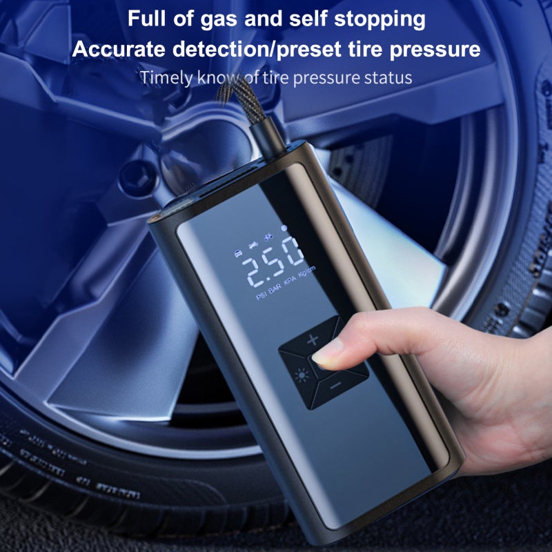 Aumotop Portable Air Compressor for Car Tires Fast Air Pump Tire Inflator Accurate Pressure Digital Display with Power Bank Function for Car Motorcycle Bicycle Ball Kids Toys - Image 5