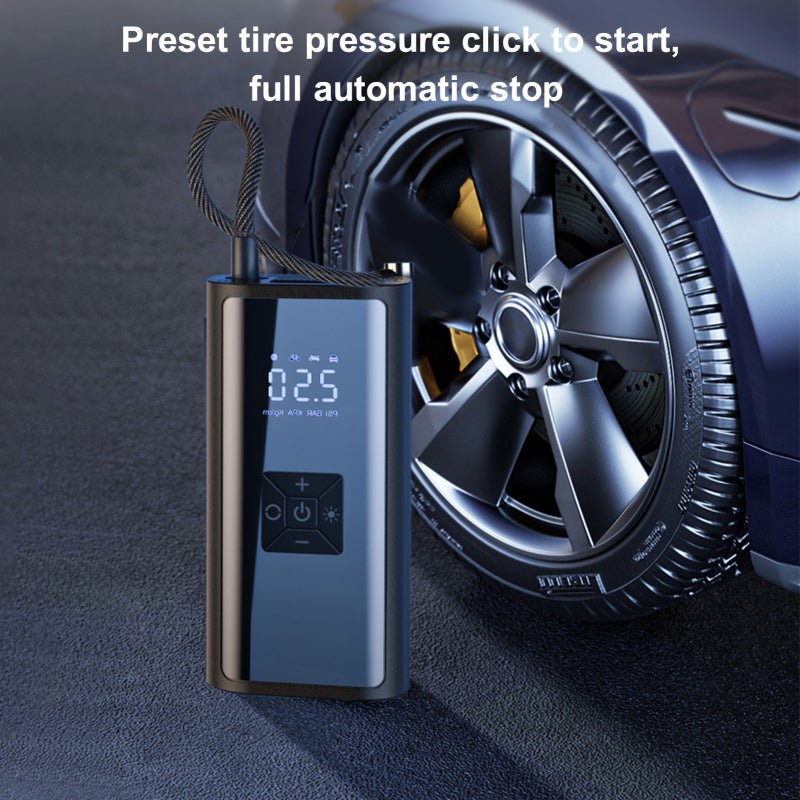 Aumotop Portable Air Compressor for Car Tires Fast Air Pump Tire Inflator Accurate Pressure Digital Display with Power Bank Function for Car Motorcycle Bicycle Ball Kids Toys - Image 4