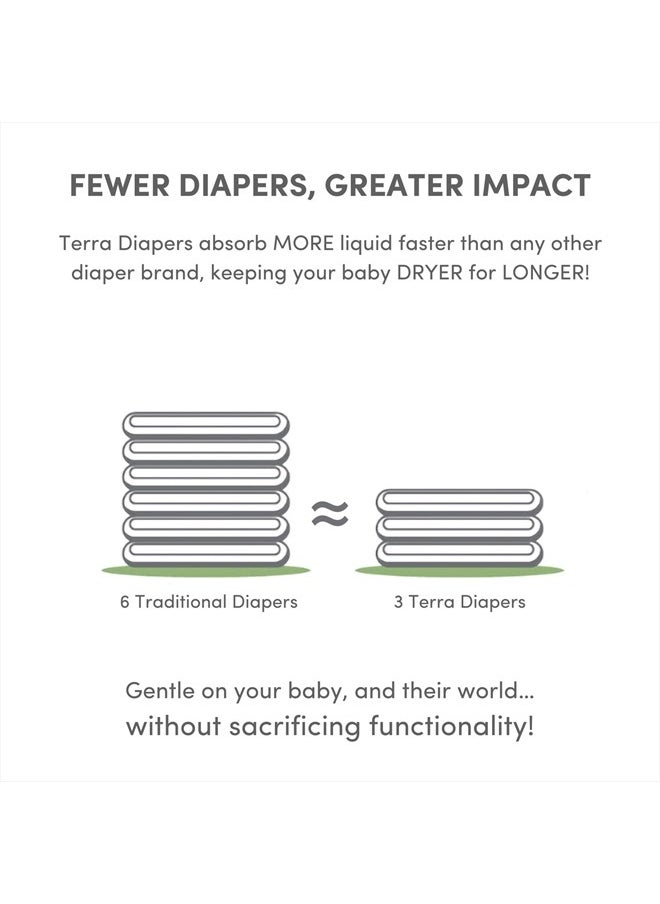 Terra - Size 6 Training Pants– 85% Plant Based Pull-Up Style Diapers, Ultra-Soft & Chemical-Free for Sensitive Skin, Superior Absorbency, Perfect Overnight Diapers, for Toddlers 35+ Pounds, 12 Count - Image 1