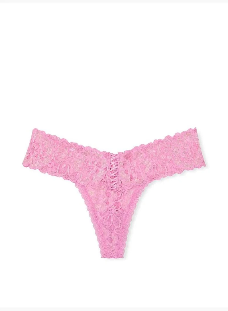 Victoria's Secret Lace-Up Lacie Thong Panty