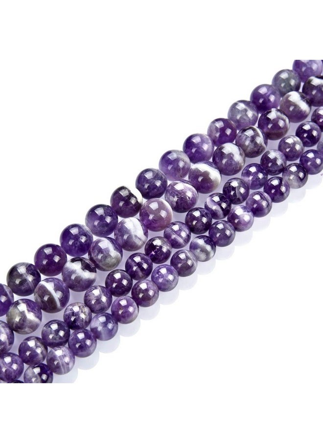 Adabele - 1 Strand Adabele Natural Banded Purple Amethyst Crystal Crystal Healing Gemstone 8Mm Round Loose Beads Gem Stone Spacer (44 47Pcs) For Jewelry Craft Making Gy31 8 - Image 1