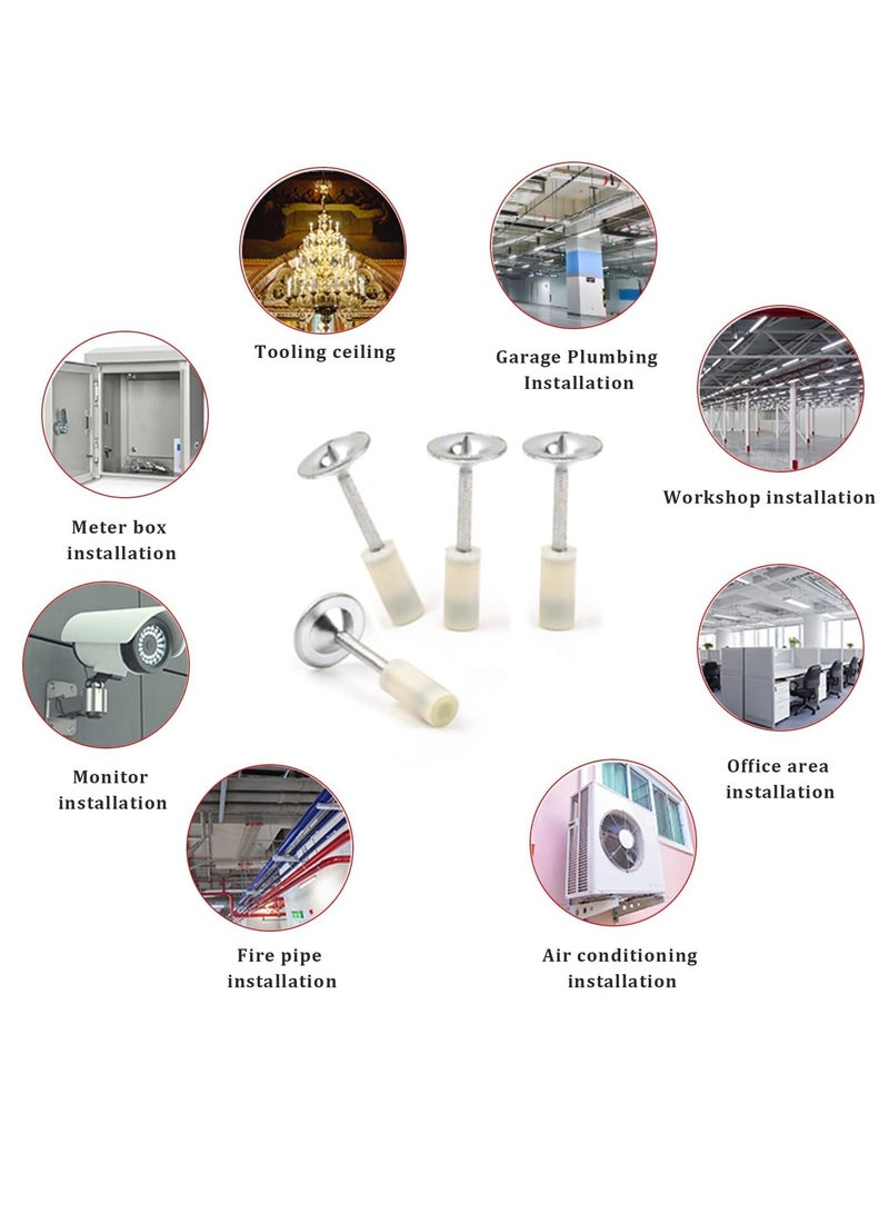 SYOSI Manual Steel Nails Gun Rivet Tool Round Nails, Portable Nail Shooting Machine Nail Wall Fastening Tool, for Mini Steel Nail Gun Manual Rivet Gun Diameter 7.3mm Wall Fastener Fire Nails - Image 2