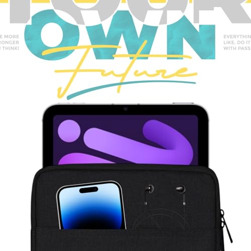 Dyazo Tablet Sleeve Case 9-11.6 Inch | Shockproof & Lightweight Pouch with Front Pocket | Compatible iPad Pro/Air/10.2, Samsung Galaxy Tab A9+/S9/S8, Realme, Honor X9, OnePlus, Xiaomi/Redmi Pad(Black) - Image 4