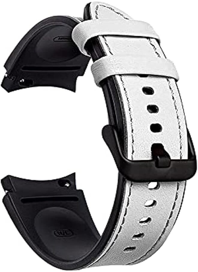 Dado - Dado Leather Silicone Replacement Band Compatible with Samsung Galaxy Watch 6 Classic 47/43mm | 5 Pro 45mm | 4 Classic 46/42mm | Watch 6/5/4 44/40mm, Special strap design No Gap (Red) - Image 1