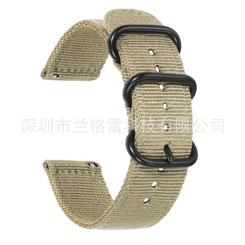 Samsung Gear S3/S2 Thickened Nylon Canvas Watch Band Quick Detach Universal Strap 18/20/22/24Mm - Image 1