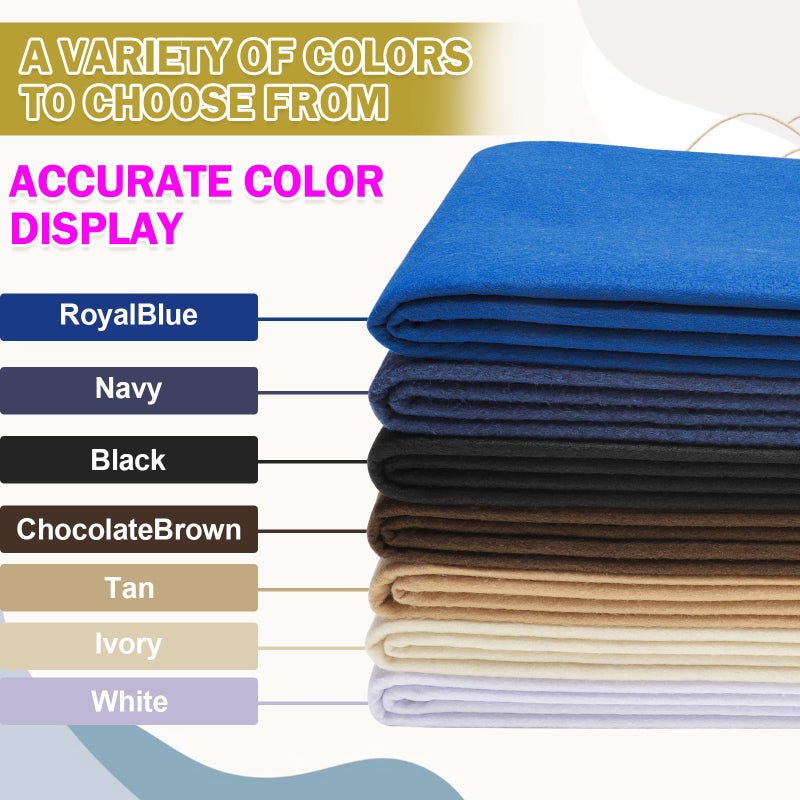 XSEINO Tan Large Felt Fabric 72" X 36 "(2 Square Yards), 1.4 mm Thick Soft Felt Fabric Sheet for Crafts, Yellow Series Colors Soft Nonwoven Fabric, Fit for Decoration, Sewing, DIY Crafts - Image 5