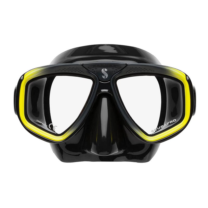 SCUBAPRO Zoom Scuba Mask with Ultra Clear Dual Lens and LensChange System for Optical Lenses for Diving BlackYellow - Image 2