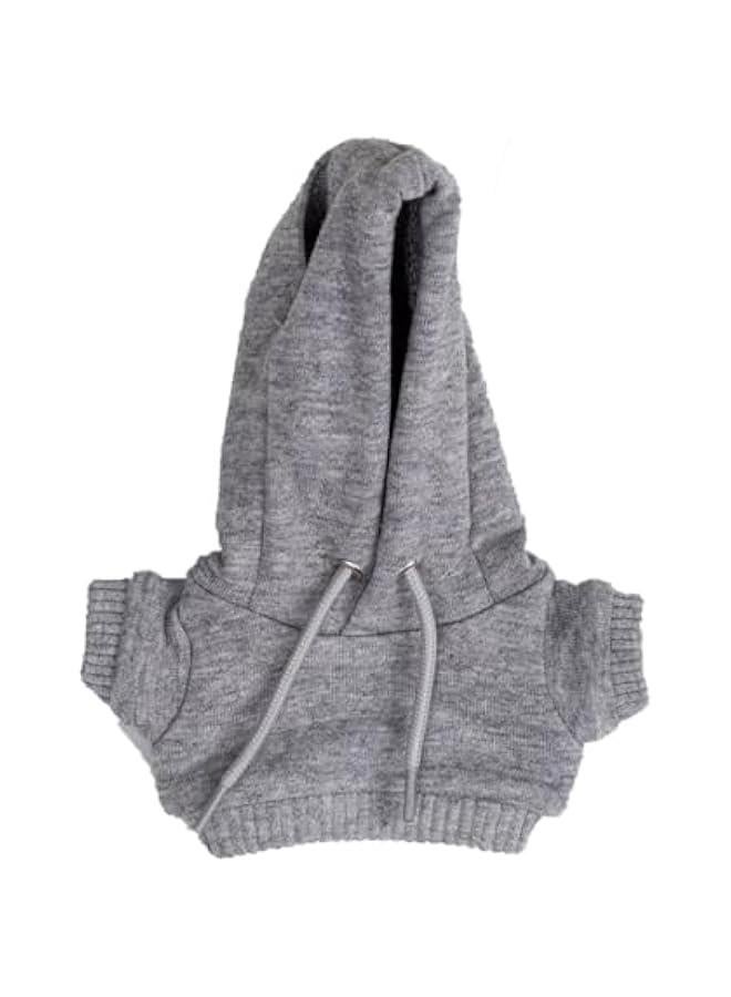Arabest Labubu Clothes - Basic Hoodie for 17cm Labubu Dolls, Perfect for Everyday Wear, Ideal for Playtime and Collectors, Gray - Image 1