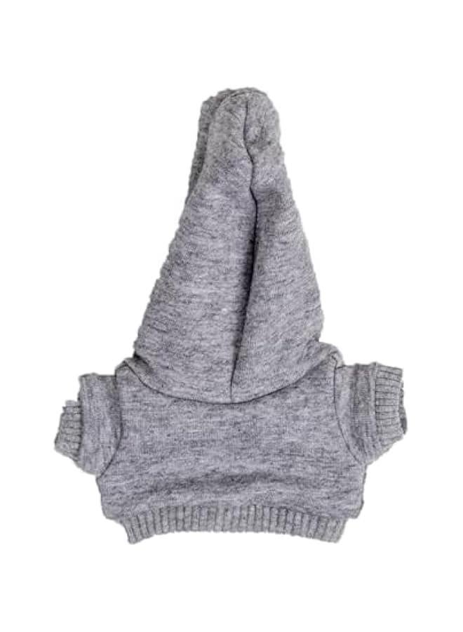 Arabest Labubu Clothes - Basic Hoodie for 17cm Labubu Dolls, Perfect for Everyday Wear, Ideal for Playtime and Collectors, Gray - Image 2