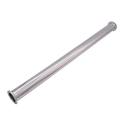DERNORD Sanitary Spool Tube with Clamp Ends,Stainless Steel 304 Seamless Round Tubing With 1.5 inch Tri Clamp 50.5MM Ferrule Flange (Tube Length: 24 Inch / 610MM) - Image 1