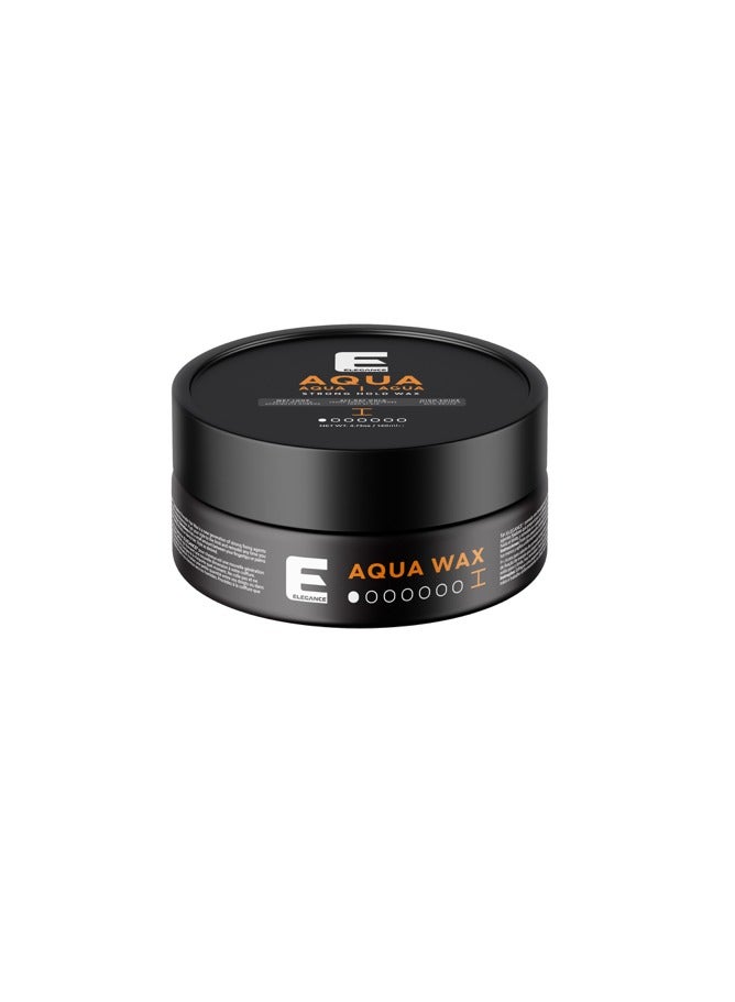 Elegance E Series Aqua Wax Strength 1 Orange - 140ml: Strong Hold, Flexible Styling, Residue-Free, No Stickiness