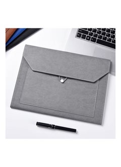 Generic PU Leather A4 Document Holder Portfolio Case, 2-Pocket File Organizer with Elastic String and 3/4 Inch Expansion, Ideal for Office Stationery and Filing Needs.  - Image 5